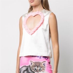 Ashley Williams Heart Cutout Top